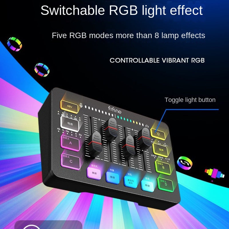Fifine Game Live Streaming Equipment SC3 Full Set USB External Sound Card Microphone Desktop Karaoke - Korvel