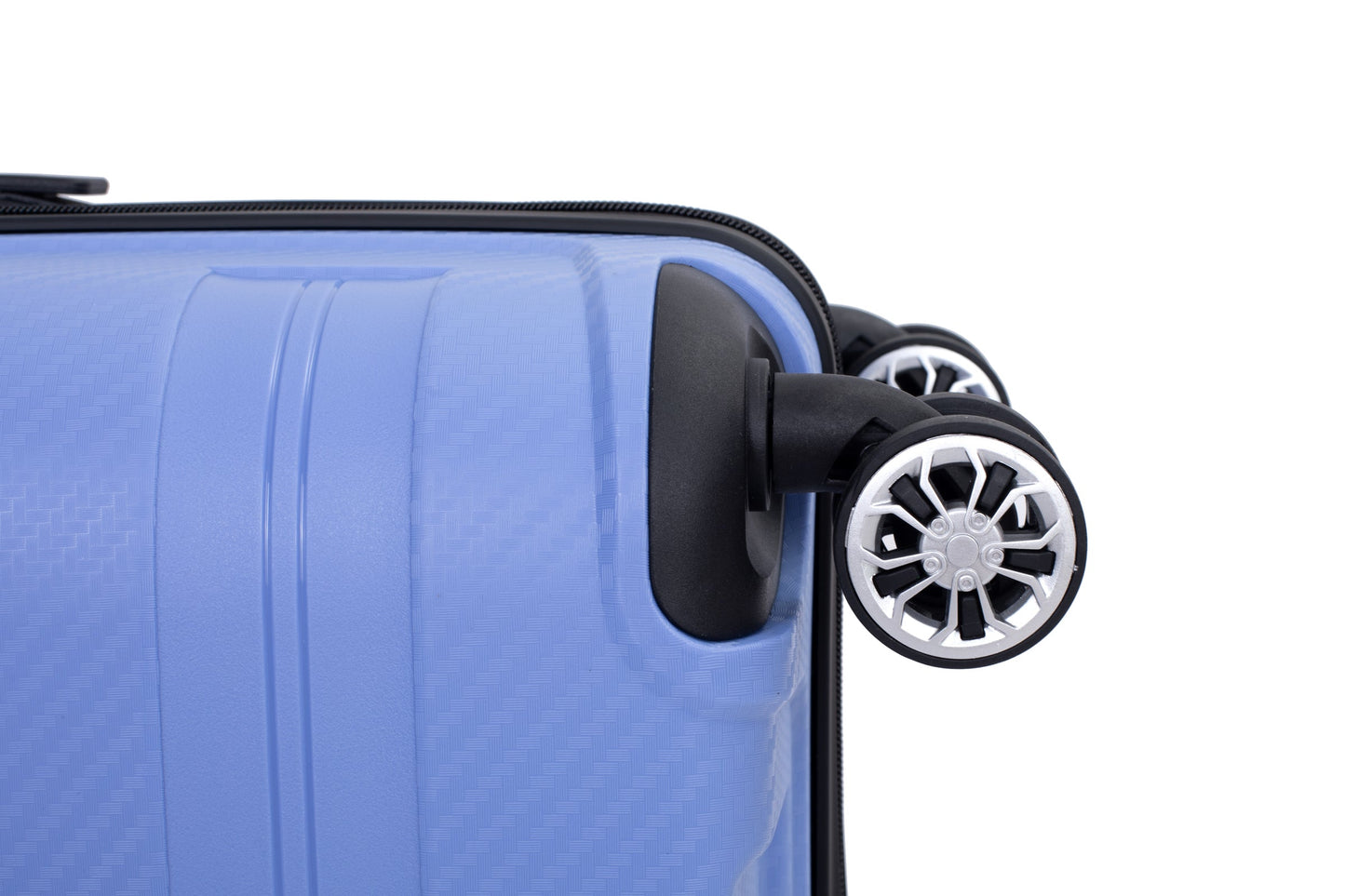 Hardshell Suitcase Spinner Wheels PP Luggage Sets Lightweight Durable Suitcase ,3-Piece Set (20/24/28) ,Purplish Blue - Korvel