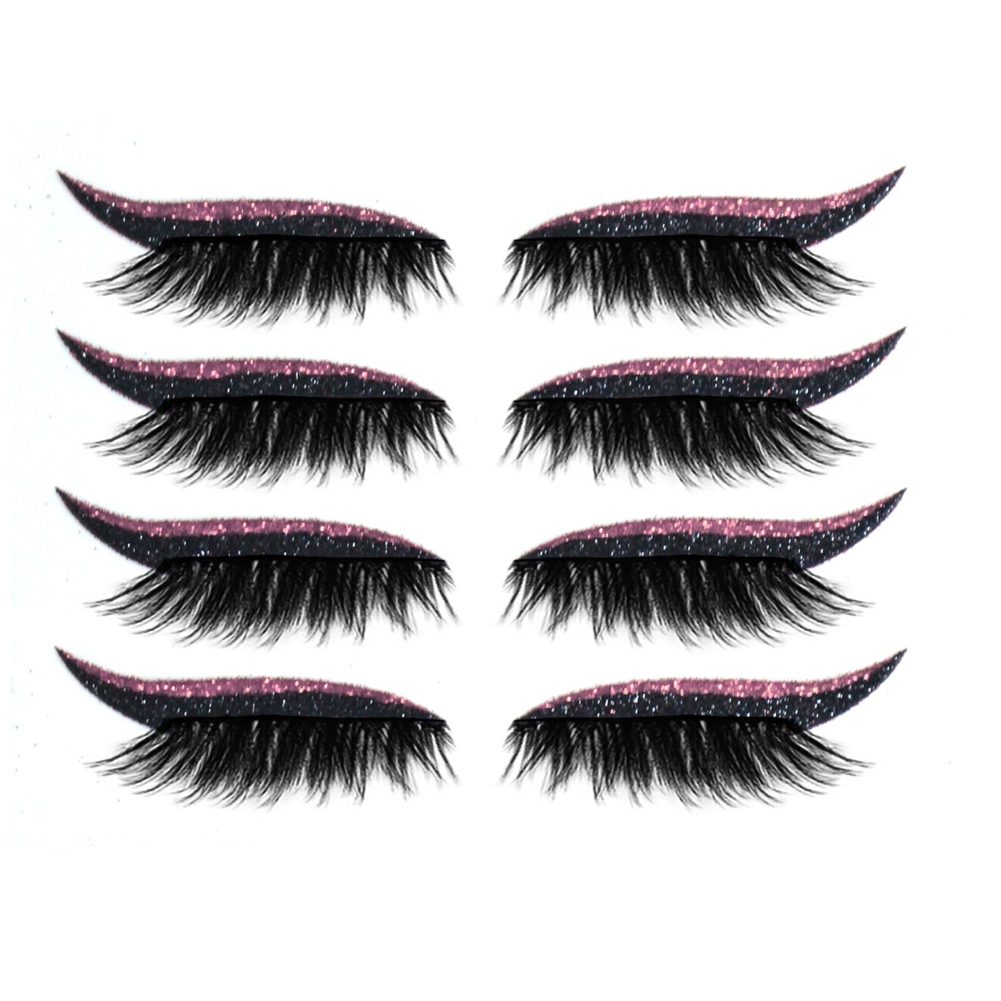New Glitter Self-Adhesive Eyeliner Eyeshadow Sticker Double Eyelid False Eyelashes Waterproof Party Eye Makeup Sticker - Korvel