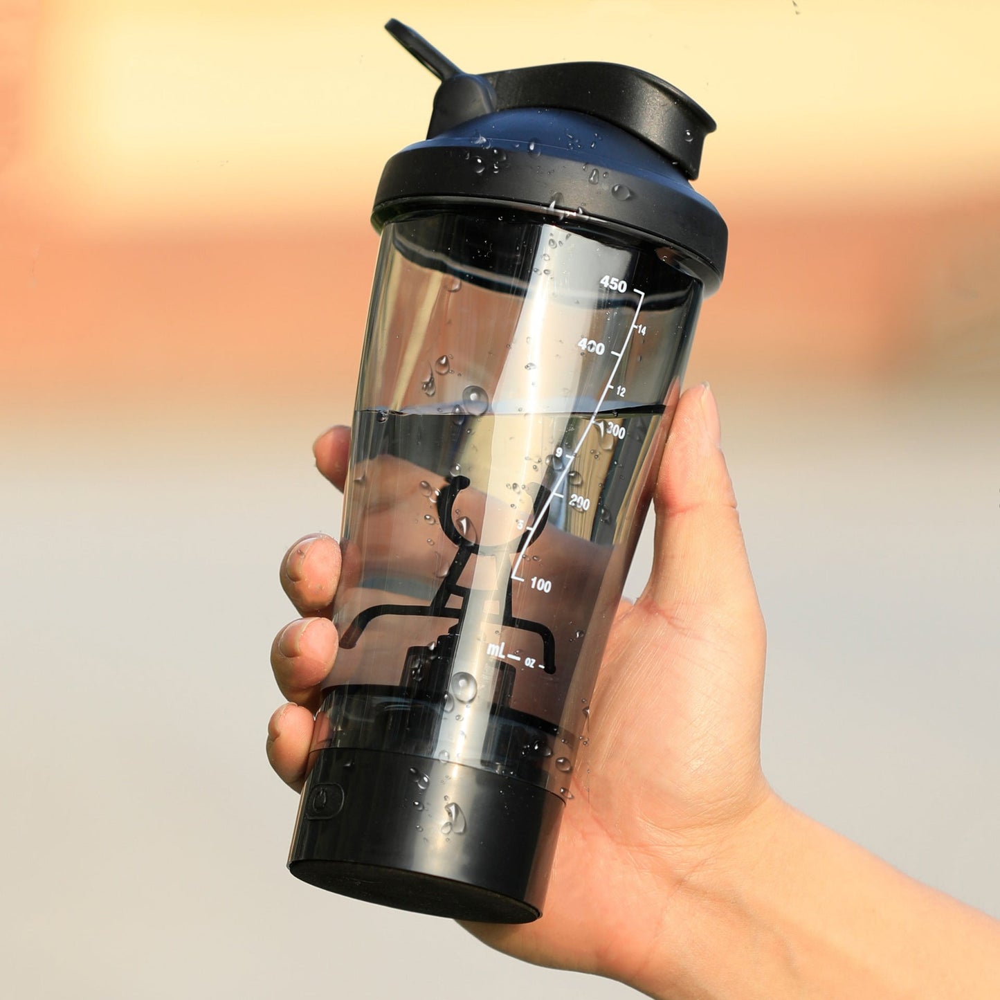 450ml Electric Spiral Protein Shake Cup - Automatic Mixing