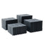 Plastic interlocking deck tiles, 44 terrace deck tiles, 12 "x12" square waterproof terrace floor tiles, gray - Korvel