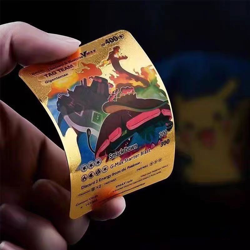 Pok é mon Gold Card Pikachu Card Spitfire Dragon VMAX Pok é mon Pok é mon PTCG English Flash Card - Korvel
