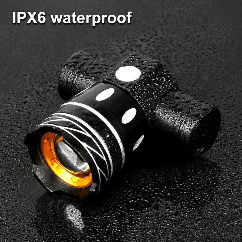 T6 LED Bicycle Front Light USB Rechargeable Lantern 2400mAh for Zoom Bike Headlight Cycling Flashlight MTB Bike Accessories - Korvel