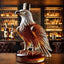 Small Eagle - shaped Whiskey Decanter. Ideal for Dad or Husband. Exquisite Glass Bottle, Perfect for Holiday Home Decor - Korvel