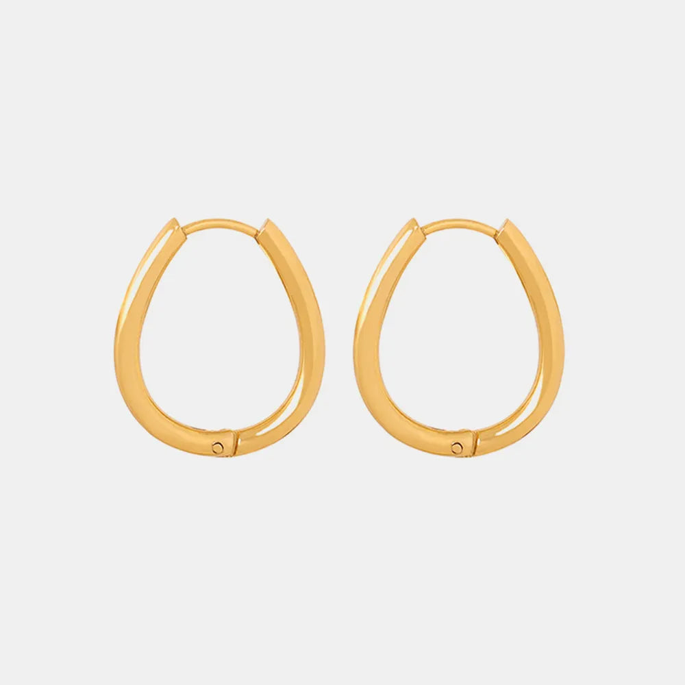 Boucles d'oreilles Huggie en acier titane premium
