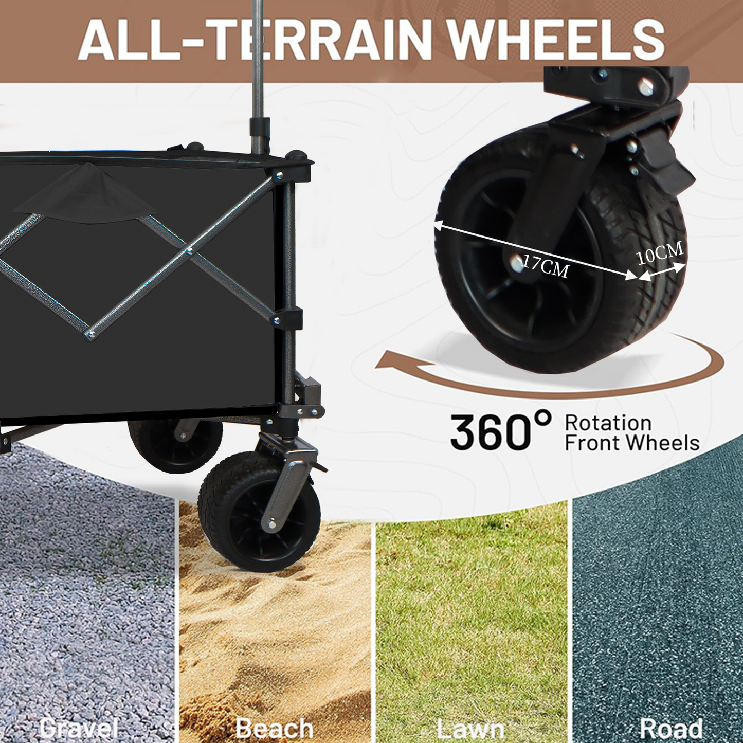 Collapsible Folding Beach Wagon Cart