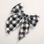 Children's Headwear Girl Plaid Cotton Embroidery Bow Hairpin Big Swallowtail Hairpin - Korvel