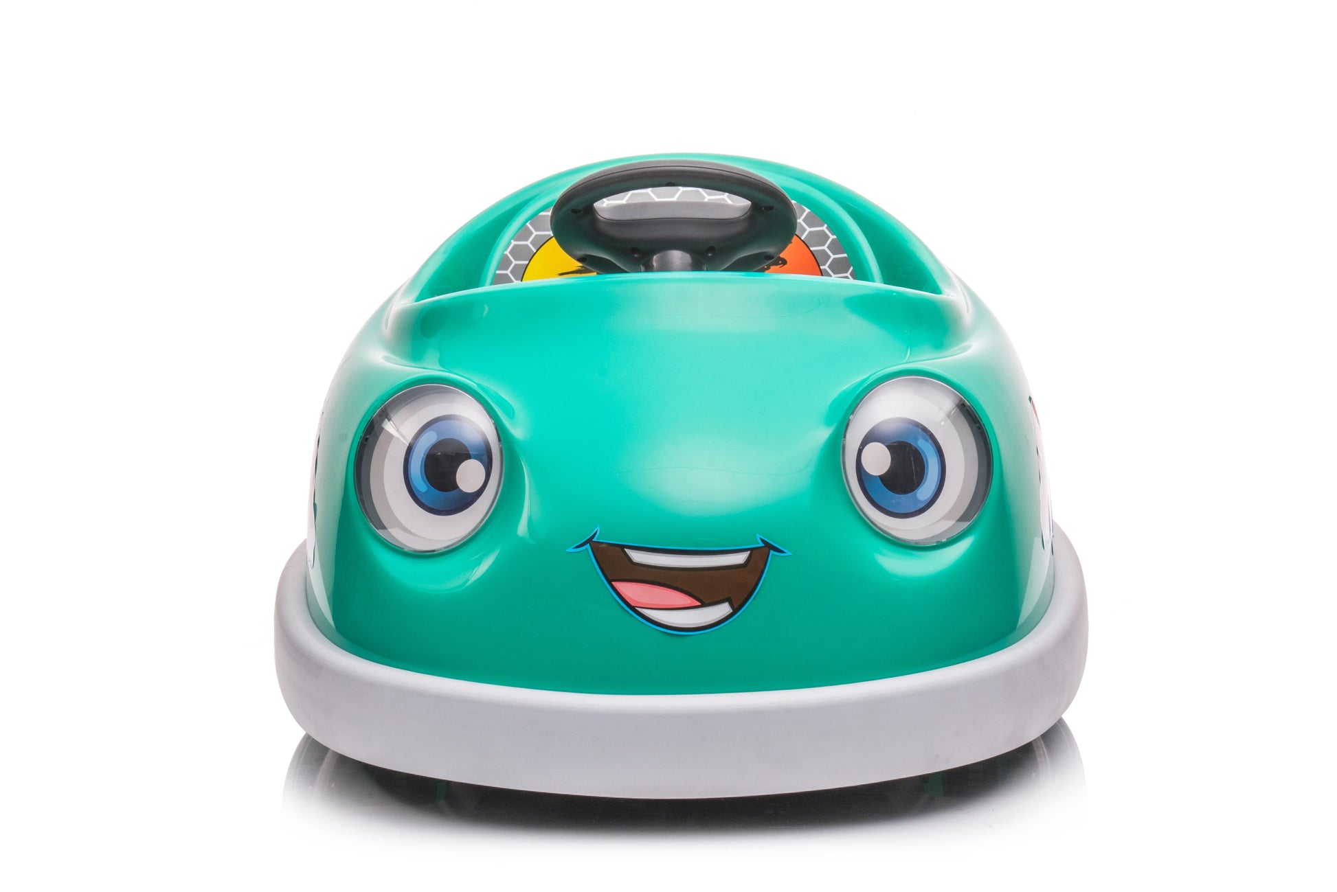 Bumper Car for Kids, 12v Dual Drive 1-6 Years Old Children's Electric Car with Pushrod Dinner Plate  Music Rocking Horse - Korvel