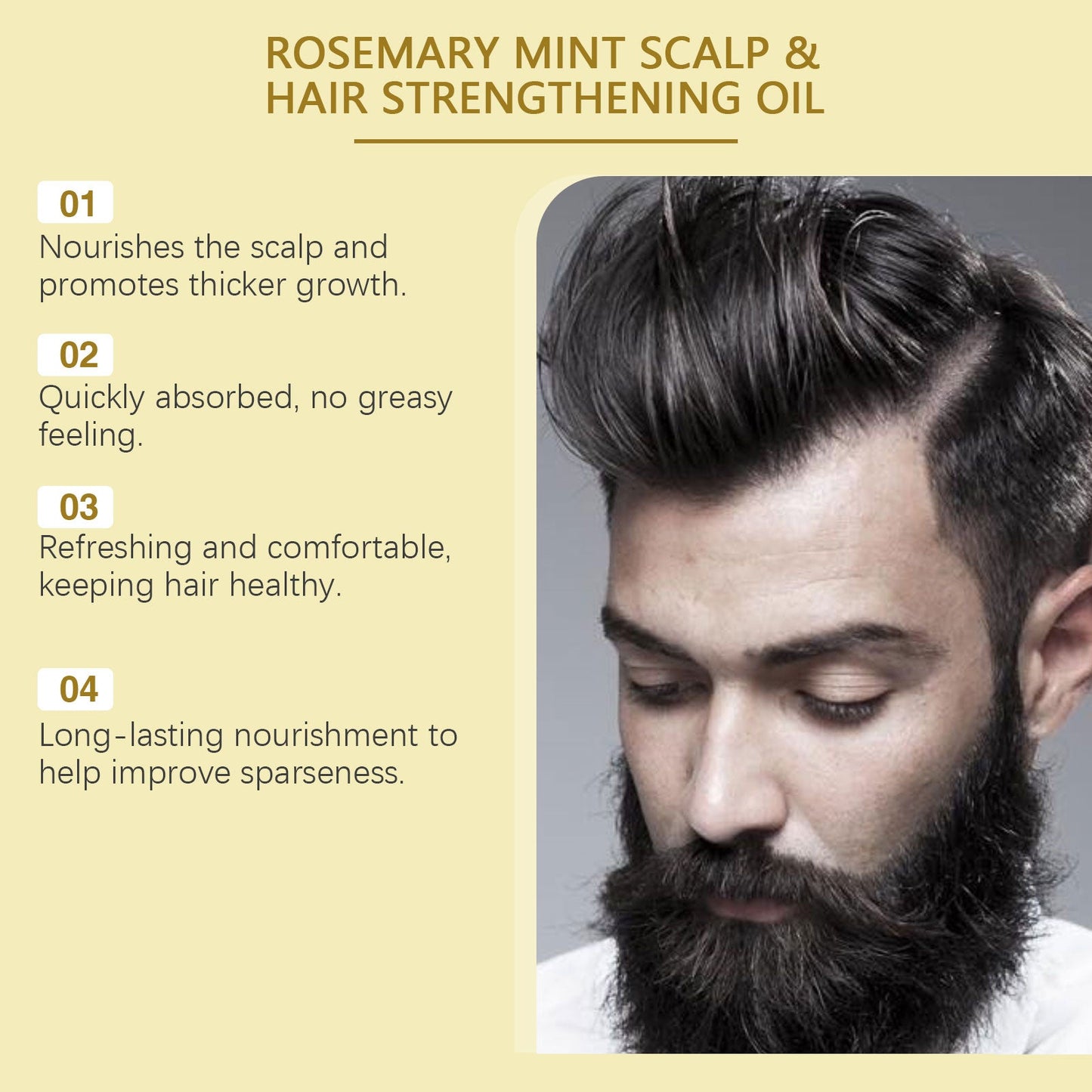 Men's Hair Care Essential Oil, Wave Hair Oil Clean, Plump And Smooth Hair - Korvel