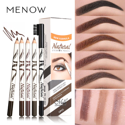 Meinuo P135 Eyebrow Pencil Fine Eyebrows 12 Five-Color Roots - Korvel