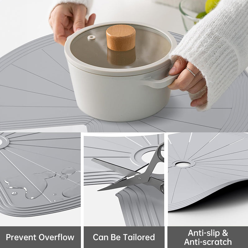 Lazy Susan Shelf Liner: Silicone Non-Slip & Thermal Protection (2pcs)