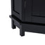 Black Bathroom Cabinet Triangle Corner Storage Cabinet with Adjustable Shelf Modern Style MDF Board - Korvel