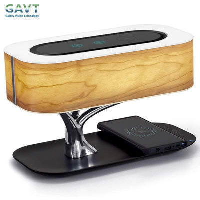 Modern Dimmable LED Desk Lamp with Bluetooth Speaker and Charger