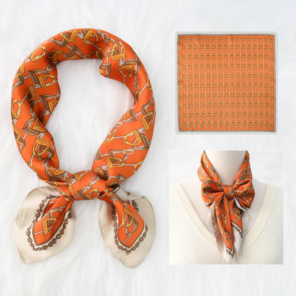 Silk Scarf Women's Sunscreen Beach Imitation Silk Versatile Silk Scarf Neckband - Korvel