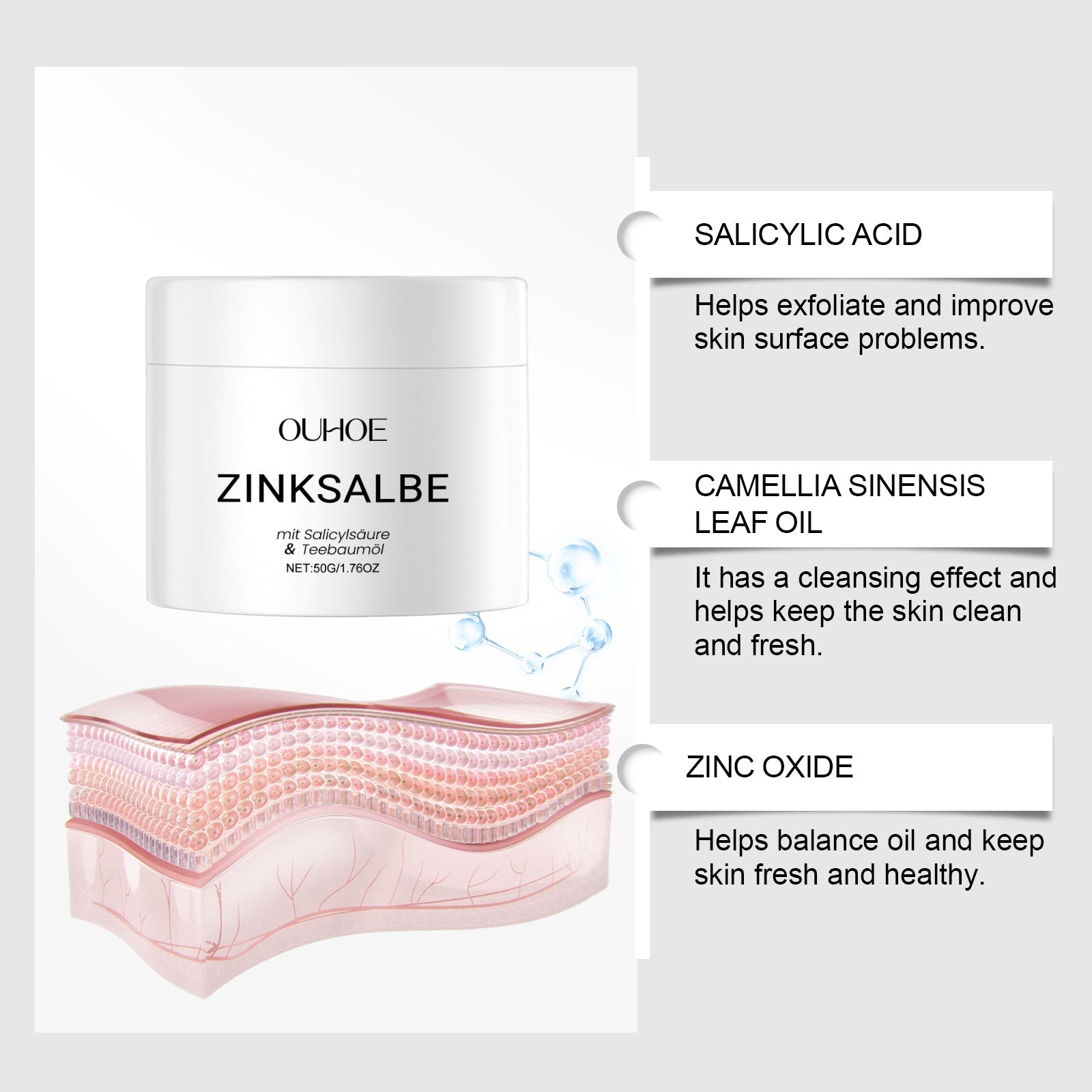 Facial Acne Cream, Gentle Nourishing And Repairing Facial Acne Daily Cream - Korvel