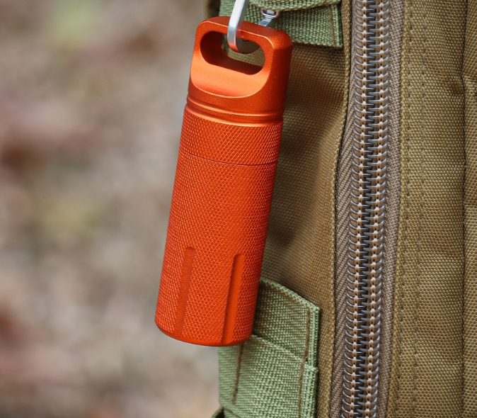 Aluminum alloy fully sealed EDC waterproof tank outdoor survival equipment waterproof compartment flat head waterproof storage b - Korvel