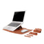 Laptop Bag PU Leather Sleeve Bag Waterproof Case For Macbook Air Pro 13 15 Portable Laptop Notebook Bag With Support Frame - Korvel