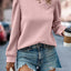 Sweatshirt à col rond texturé à manches longues