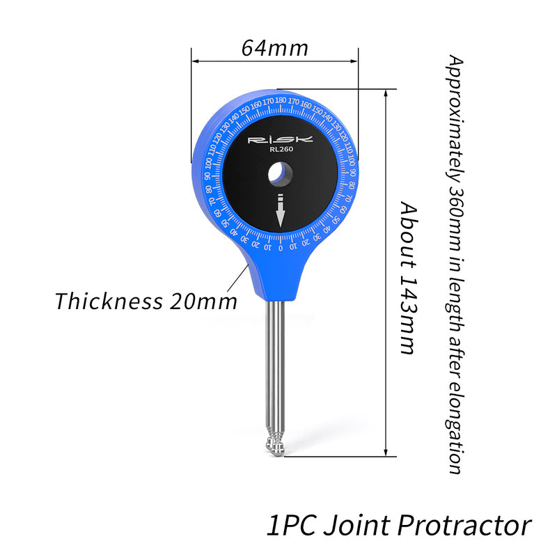 RISK Road Bicycle Airship - Fitting Knee Joint Angle Measuring Protractor for Bike Riding Posture - Korvel