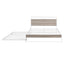 Queen Size Metal Platform Bed Frame with Trundle, USB Ports and Slat Support ,No Box Spring Needed White - Korvel