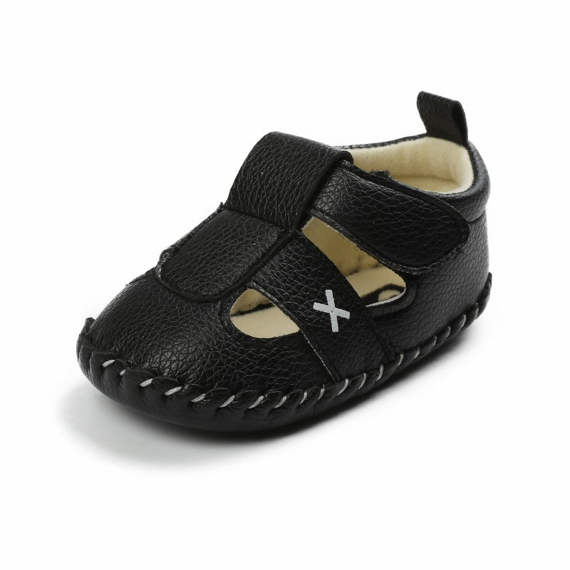 Summer Boy And Girl Baby 0-1 Years Old Half-Soled Hollow Baotou Anti-Kick Anti-Skid Baby Shoes Toddler Shoes - Korvel