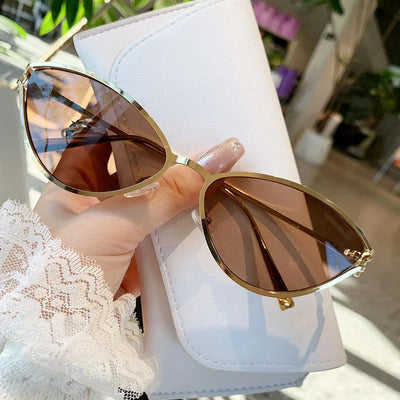 Lunettes de soleil tendance en forme de chat pour femmes - Style vintage de luxe