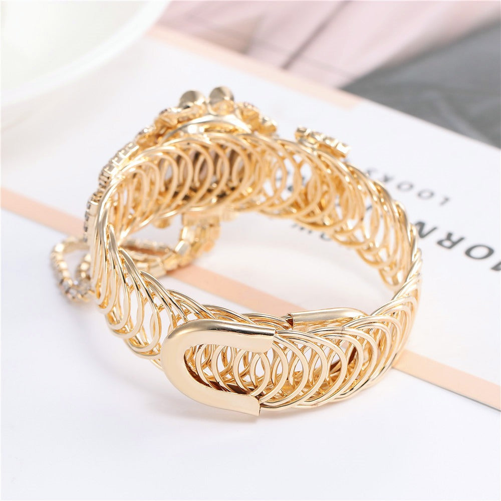 New trend and fashion women's watch with diamond inlaid digital quartz female bracelet watch - Korvel