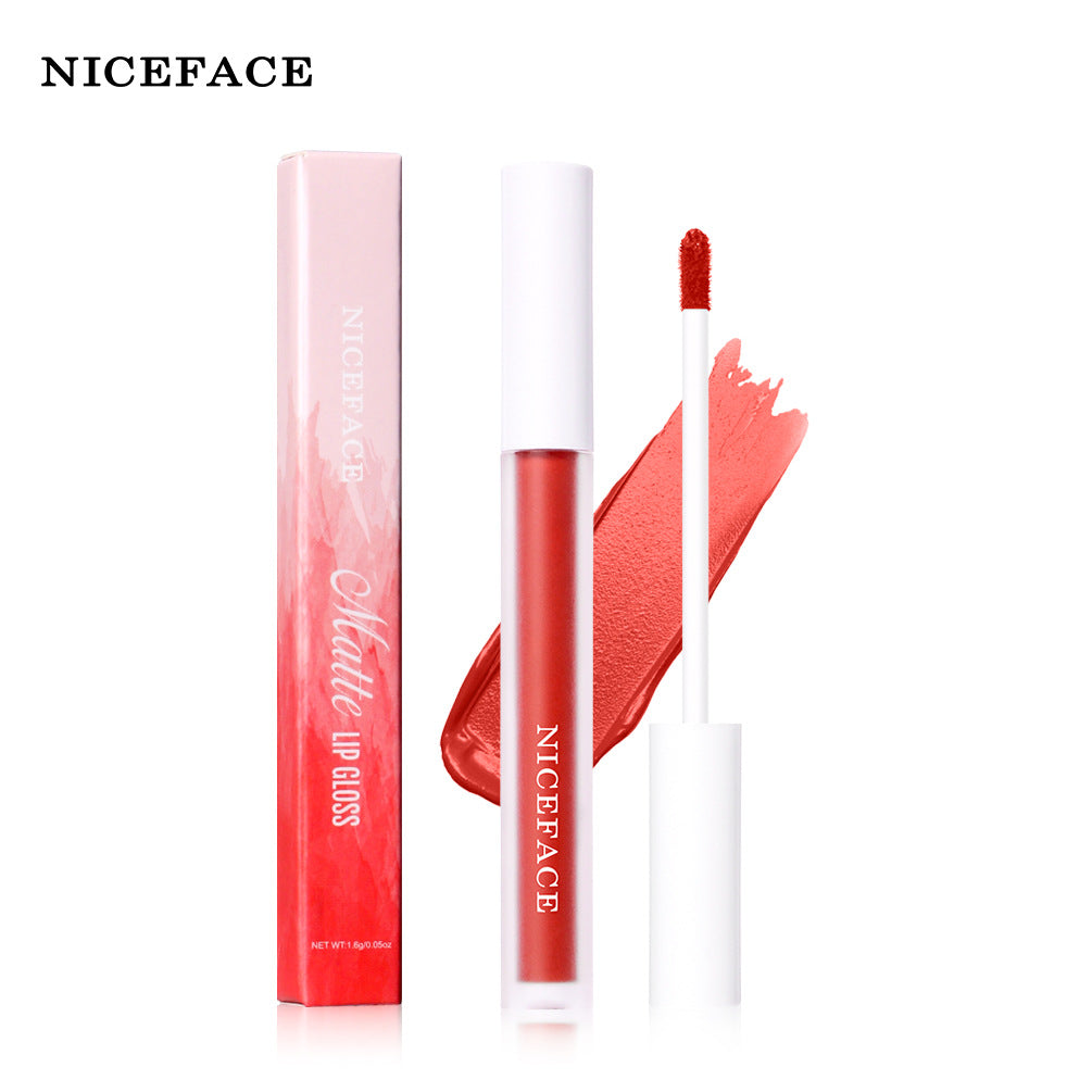 NICEFACE 12 Color Velvet Matte Lip Gloss Non-Stick Cup Liquid Lipstick Lip Glaze - Korvel