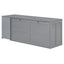 Queen Size Murphy Bed with Rotable Desk  Gray - Korvel
