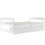 Elegant Twin Size Platform Bed with Two Drawers - White