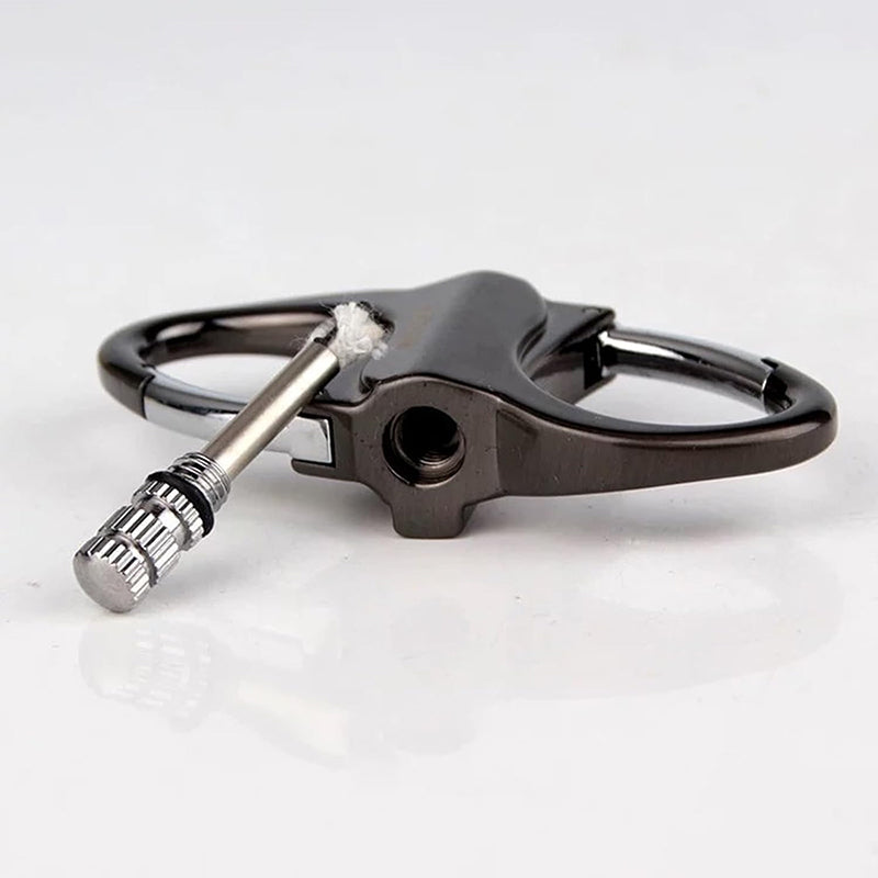 Briquet porte-clés en métal premium 2025 - Noir étanche