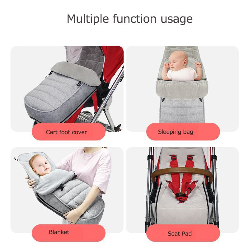 Winter Thick Sleeping Bags Warm Baby Sleepsack Envelope For Newborn Infant Windproof Stroller Cushion Footmuff  Pram - Korvel
