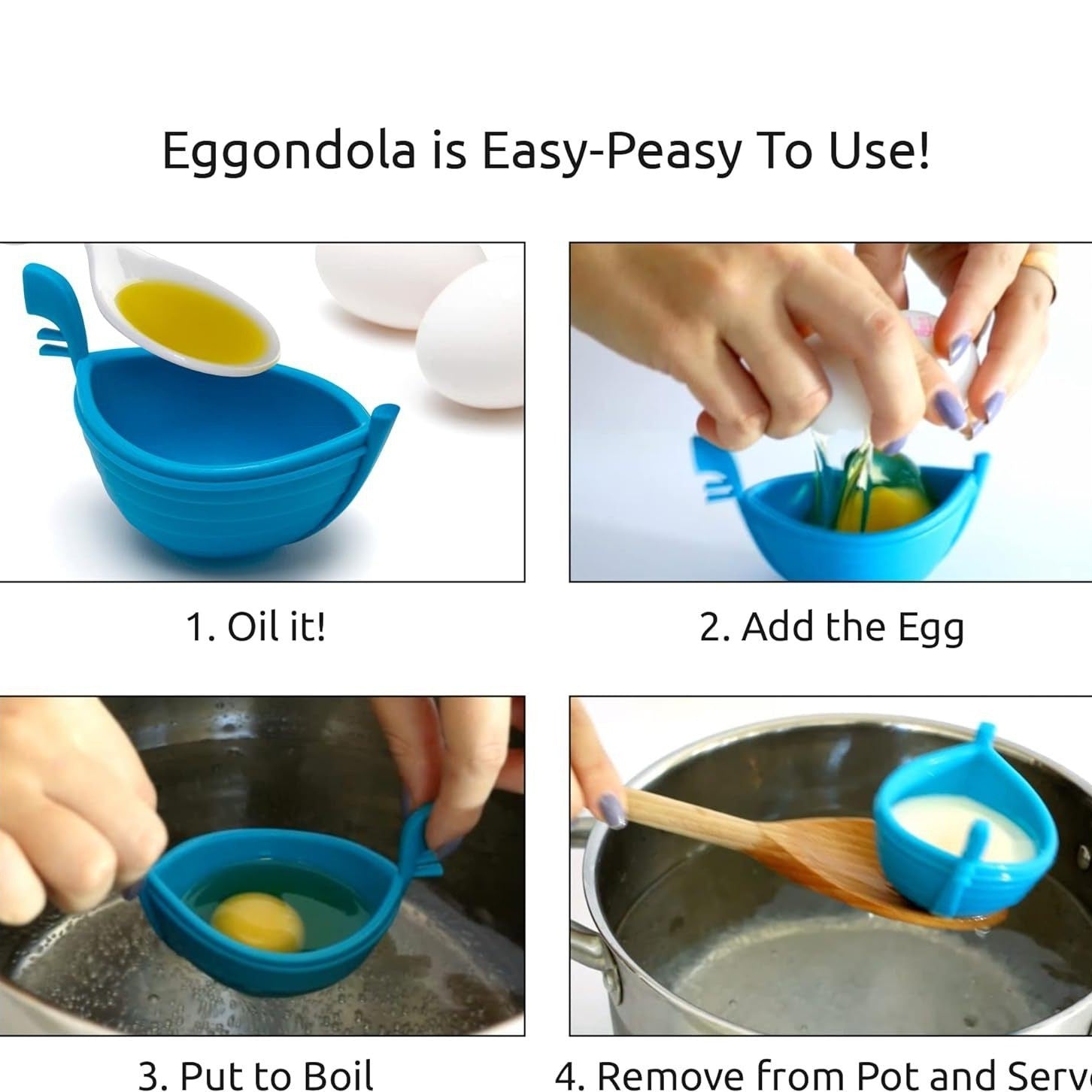 Kitchen practical water wave egg boat water boiled egg maker mold silicone DIY ship boiled egg maker DIY cake frying mold - Korvel