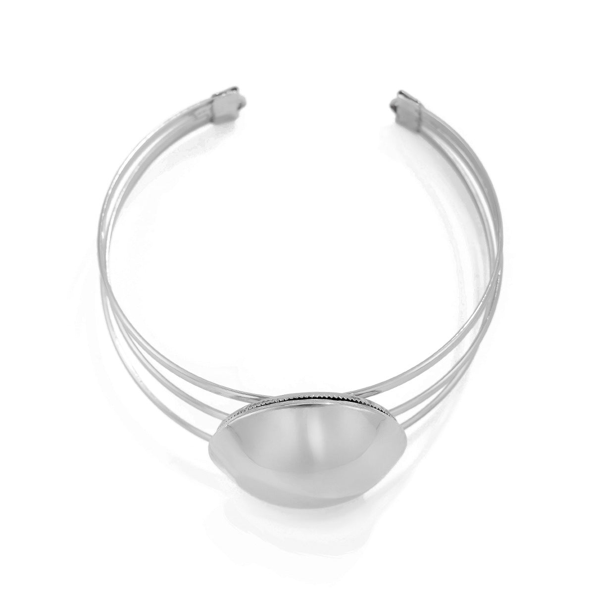 Personalized minimalist three-layer bread arm bracelet, niche minimalist open-ended arm bracelet, arm ring for women - Korvel