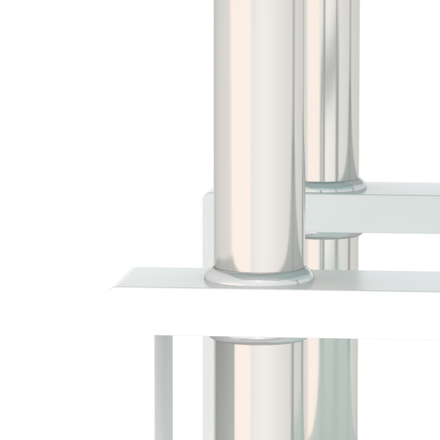 Set of 2 Modern Tempered Glass Coffee Tables