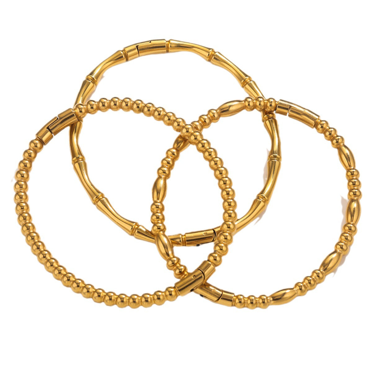 Fashion bamboo titanium steel bracelet female summer niche cold style ins stainless steel retro bamboo jewelry - Korvel