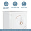 Tall bathroom storage cabinet with two drawers and adjustable shelves for independent storage - Korvel