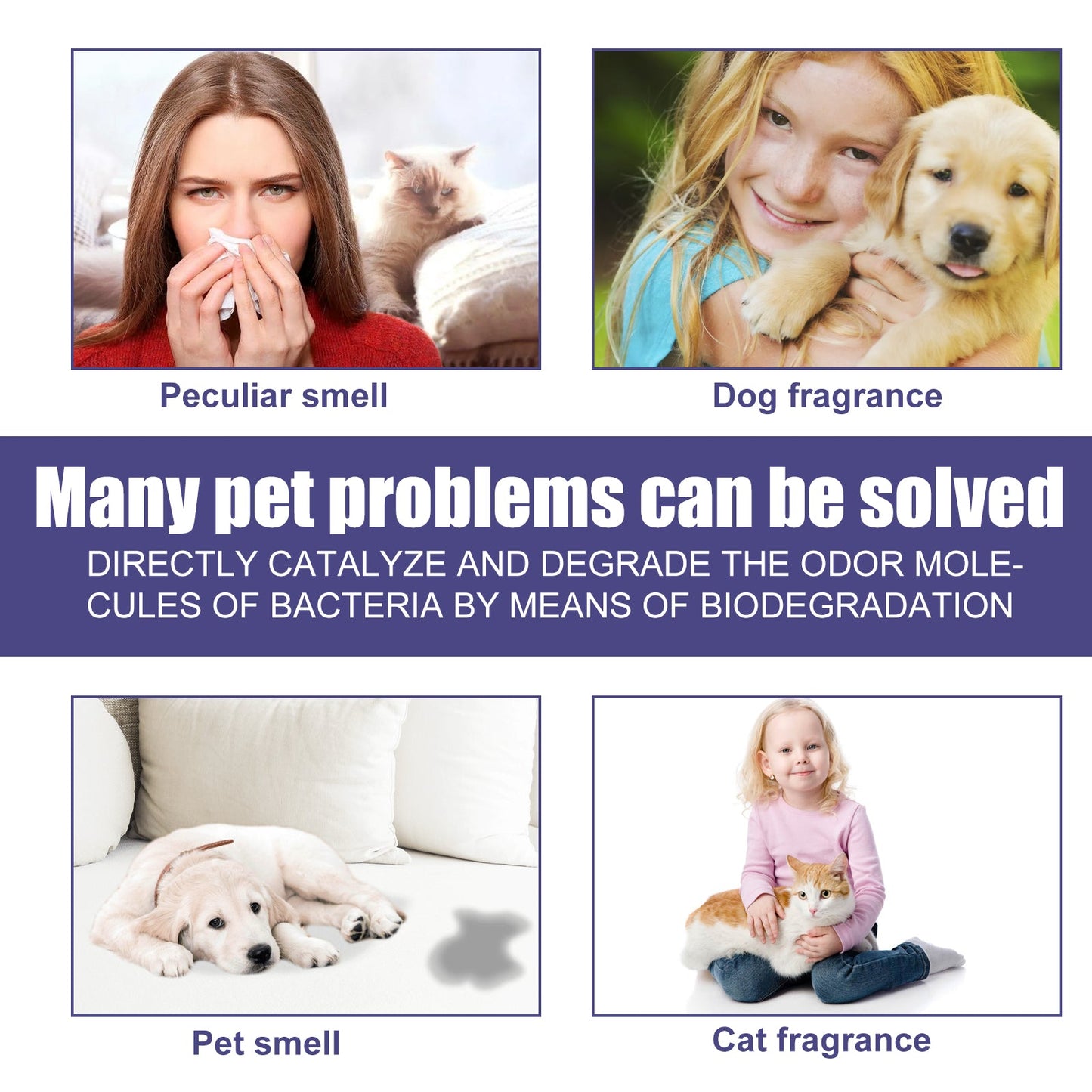Pet Deodorant Spray To Remove Odors, Dogs And Cats To Remove Urine Odor Body Odor Feces Smell Clean Air - Korvel