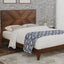 Mid-Century Modern Platform Bed Wood Slat Support with No Box Spring Needed,King Walnut - Korvel