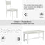 TOPMAX Farmhouse 6-Piece Trestle Dining Table Set with Upholstered Dining Chairs and Bench  59inch, White - Korvel