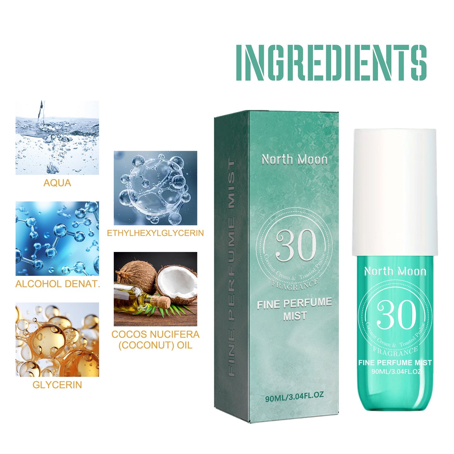 Portable Long-Lasting Eau de Parfum with Jasmine and Sandalwood