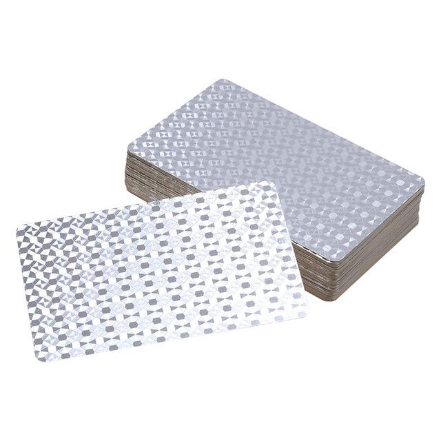 Waterproof Luxury Platinum Foil Poker Playing Cards Gold Plated Porker Cards - Korvel