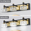 LED 3-Light Modern Crystal Bathroom Vanity Light Over Mirror Bath Wall Lighting Fixtures - Korvel