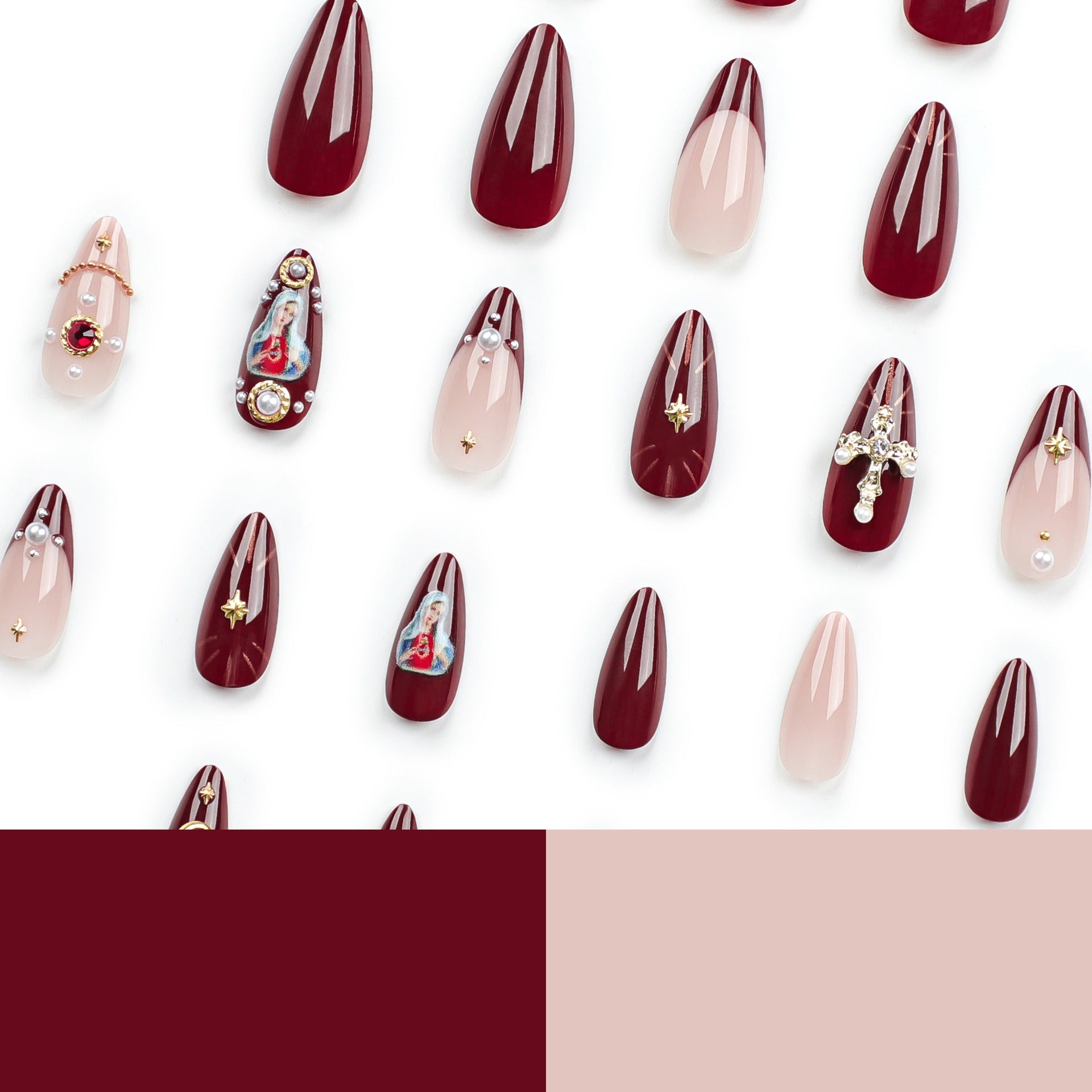 European and American popular manicure wearable nails cross flash diamond explosive wearable nails fake nails - Korvel