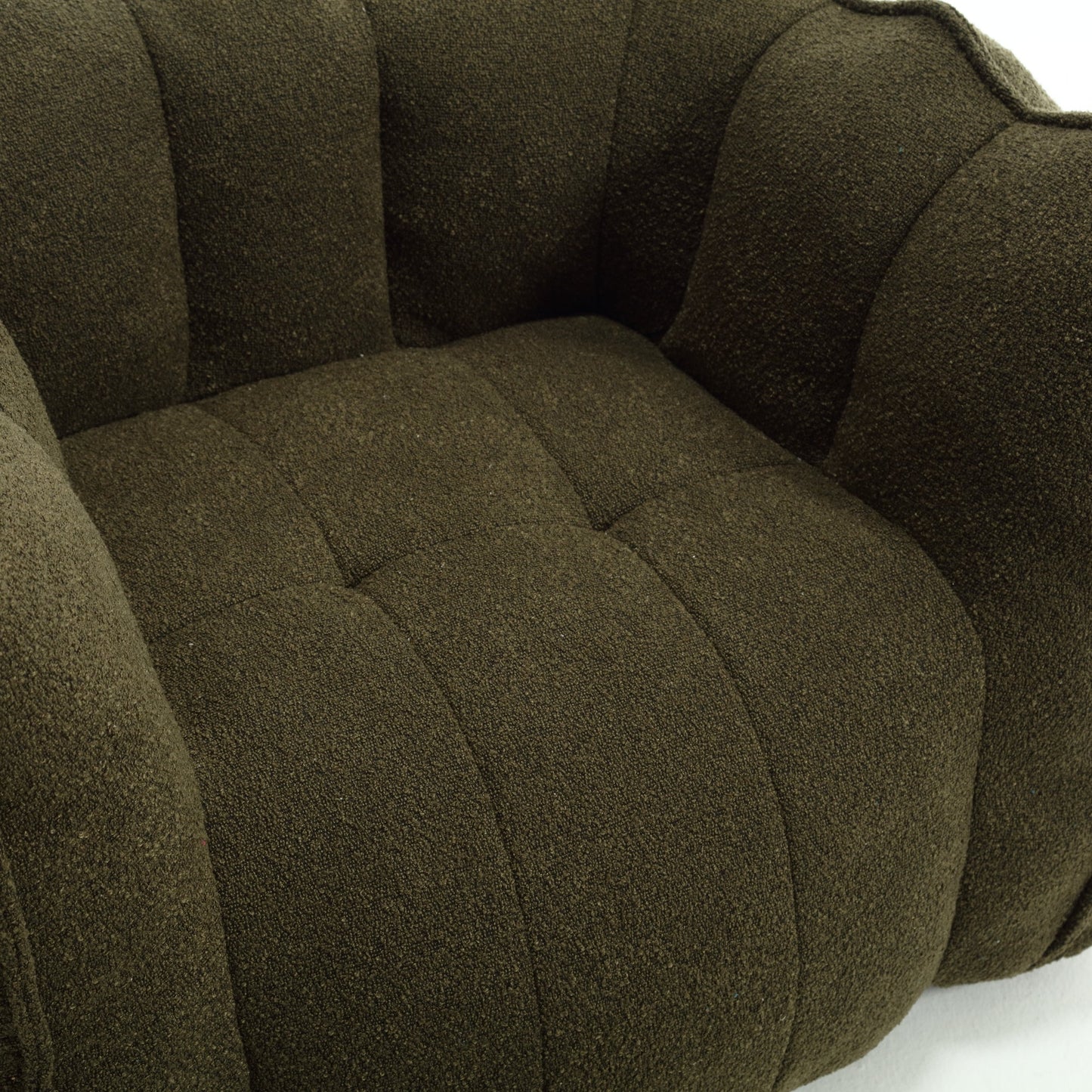 Soft Bean Bag Chair with High Resilient Foam(Chips)for living room and bedroom,Comfortable Square Lazy Sofa with Footstool - Korvel