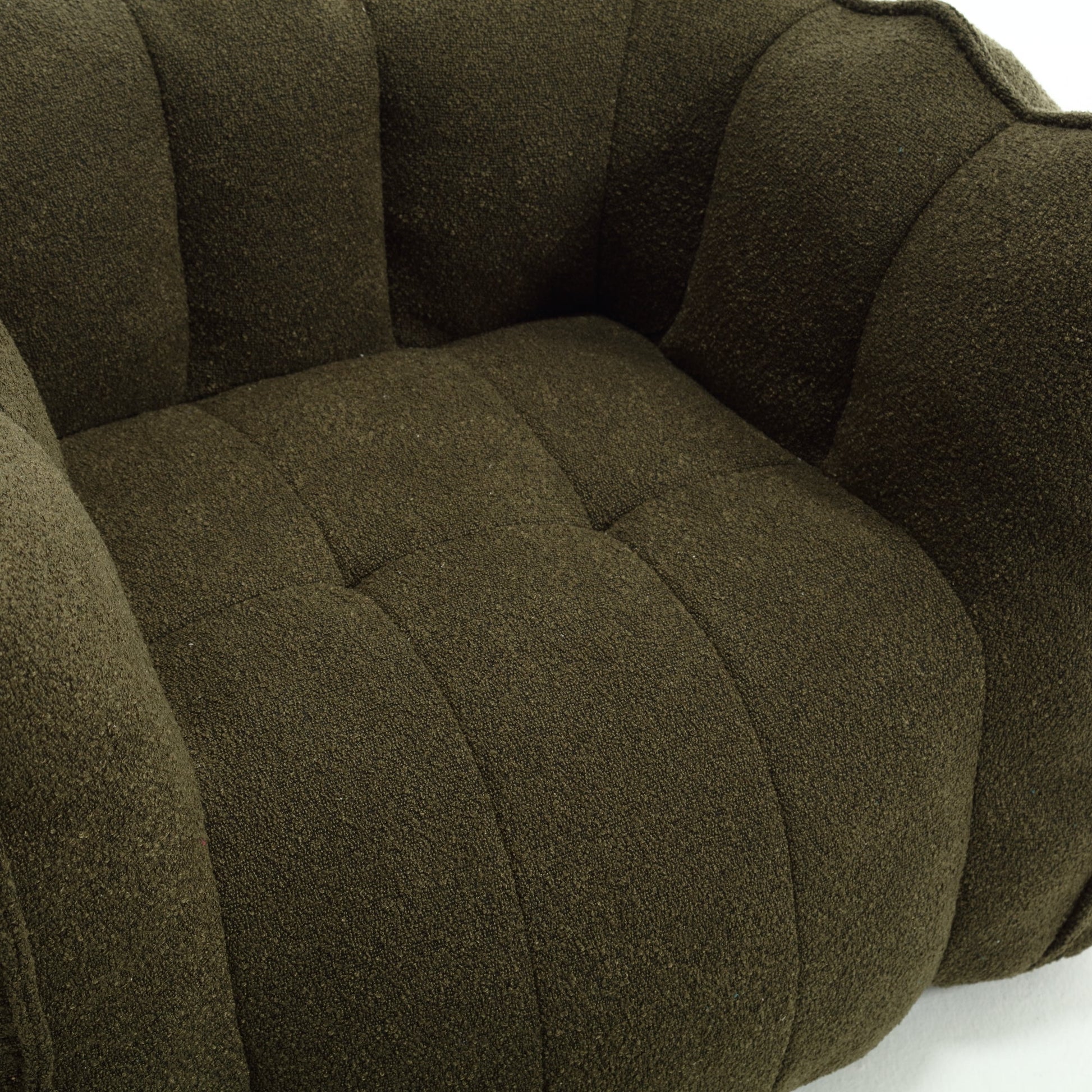 Soft Bean Bag Chair with High Resilient Foam(Chips)for living room and bedroom,Comfortable Square Lazy Sofa with Footstool - Korvel