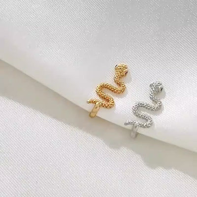Snake shaped false nose nail nose ring human piercing jewelry for men and women - Korvel