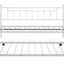 Light Grey Metal Double Bed with Trundle