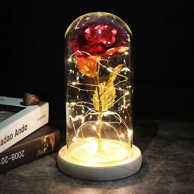 Enchanted Glass Rose Decoration for Home Decor