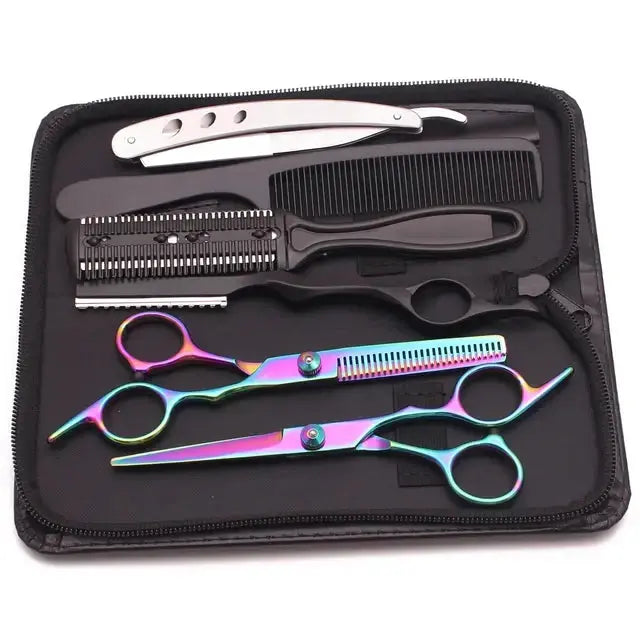Juego de Tijeras de Peluquería de Acero Inoxidable Premium